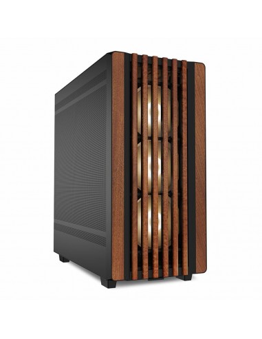 Sharkoon REBEL C70M RGB Full Tower Negro, Madera