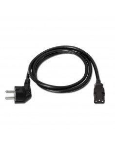 AISENS A132-0168 cable de transmisión Negro 3 m CEE7 7 C13 acoplador 2