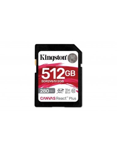 Kingston Technology Canvas React Plus 512 GB SDXC UHS-II Clase 10