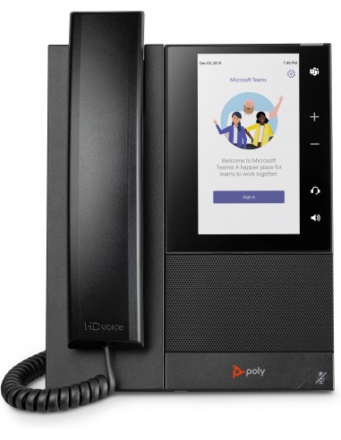 POLY CCX 505 Business Media Phone for Microsoft Teams and PoE-enabled teléfono IP Negro 24 líneas LCD Wifi