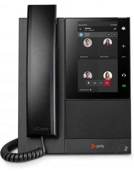POLY CCX 505 Business Media Phone for Microsoft Teams and PoE-enabled teléfono IP Negro 24 líneas LCD Wifi