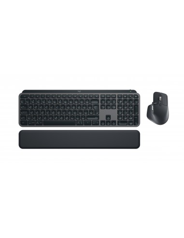 Logitech MX Keys S Combo teclado Ratón incluido RF Wireless + Bluetooth AZERTY Belga Grafito