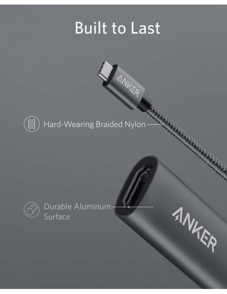 Anker A83120A1 Adaptador gráfico USB Negro, Gris