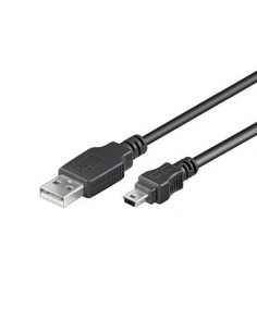 Ewent EC1027 cable USB 1,8 m USB 2.0 USB A Mini-USB B Negro