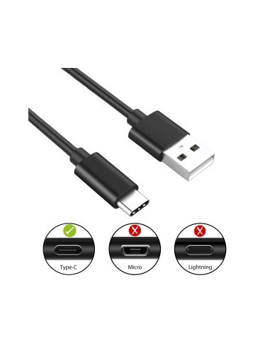 Ewent EC1034 cable USB 1,8 m USB 2.0 USB A USB C Negro