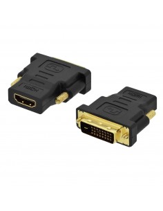 Ewent EC1371 cambiador de género para cable DVI-D 24+1 HDMI Negro