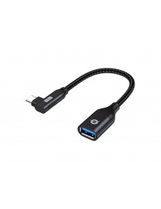 Conceptronic ABBY19B cambiador de género para cable USB-C USB-A Negro