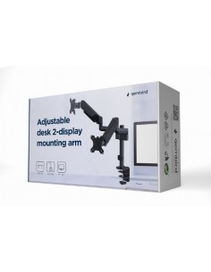 Gembird MA-DA2P-01 soporte para monitor 81,3 cm (32") Negro Escritorio 2