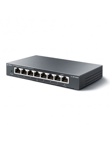TP-Link TL-RP108GE switch Gestionado L2 Gigabit Ethernet (10 100 1000) Energía sobre Ethernet (PoE) Negro