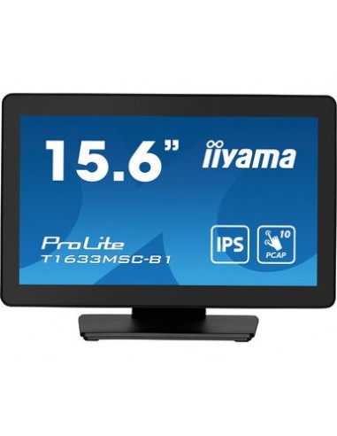 iiyama ProLite T1633MSC-B1 pantalla para PC 39,6 cm (15.6") 1920 x 1080 Pixeles Full HD LCD Pantalla táctil Negro