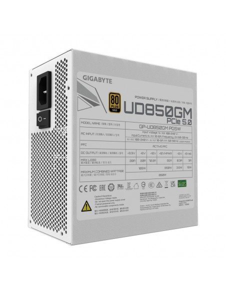 Gigabyte UD850GM PG5W unidad de fuente de alimentación 750 W 20+4 pin ATX ATX Negro