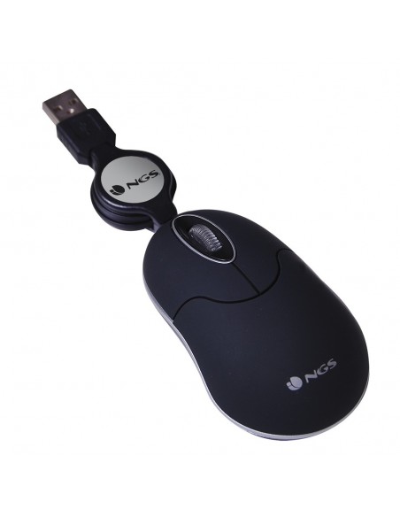 NGS SINBLACK ratón Ambidextro USB tipo A Óptico 1000 DPI