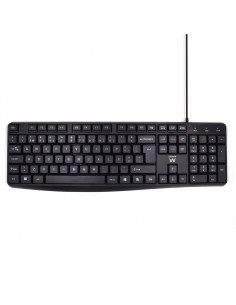 Ewent EW3002 teclado USB QWERTY Portugués Negro
