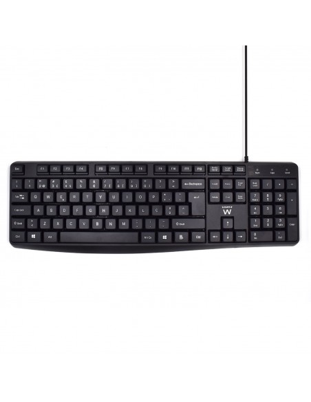 Ewent EW3002 teclado USB QWERTY Portugués Negro