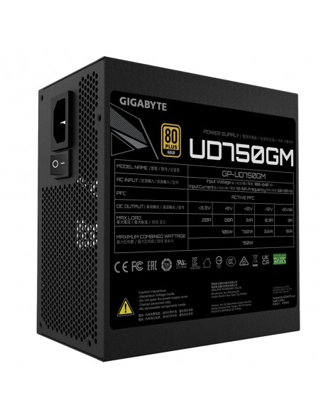 Gigabyte GP-UD750GM unidad de fuente de alimentación 750 W 20+4 pin ATX ATX Negro