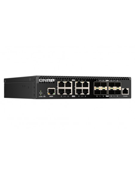 QNAP QSW-M3216R-8S8T switch Gestionado L2 L3 10G Ethernet (100 1000 10000) 1U Negro
