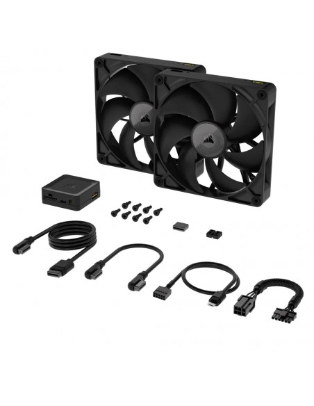 Corsair iCUE LINK RX140 Carcasa del ordenador Ventilador 14 cm Negro 2 pieza(s)
