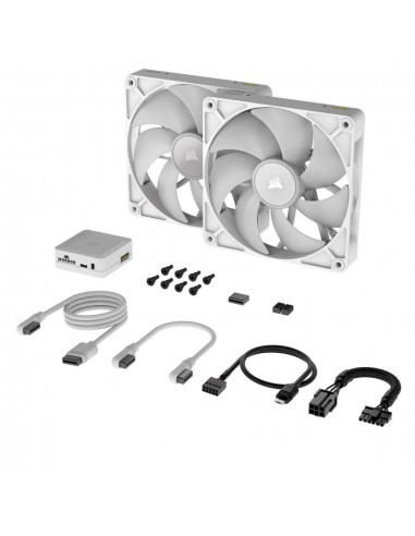 Corsair iCUE LINK RX140 RGB Carcasa del ordenador Ventilador 14 cm Blanco 2 pieza(s)