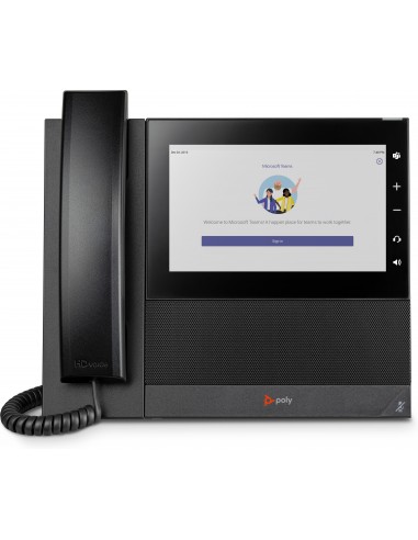 POLY Teléfono multimedia empresarial CCX 600 para Microsoft Teams y habilitado para alimentación a través de Ethernet (PoE)