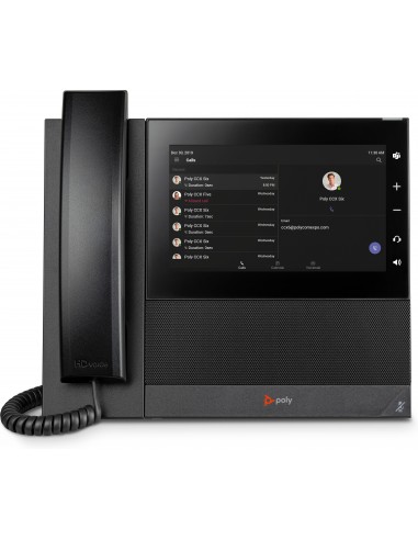 POLY Teléfono multimedia empresarial CCX 600 para Microsoft Teams y habilitado para alimentación a través de Ethernet (PoE)