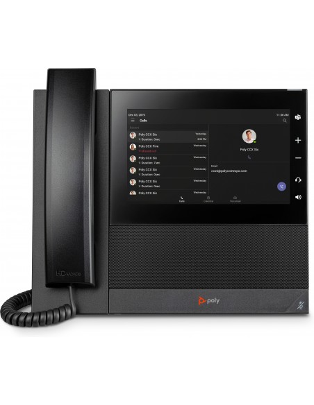 POLY Teléfono multimedia empresarial CCX 600 para Microsoft Teams y habilitado para alimentación a través de Ethernet (PoE)