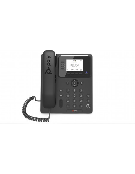 POLY Teléfono multimedia empresarial CCX 350 para Microsoft Teams y habilitado para alimentación a través de Ethernet (PoE)