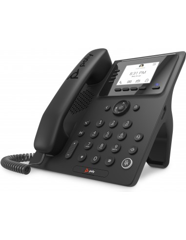 POLY Teléfono multimedia empresarial CCX 350 para Microsoft Teams y habilitado para alimentación a través de Ethernet (PoE)