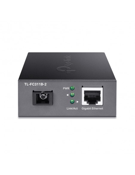 TP-Link TL-FC311B-2 convertidor de medio 1000 Mbit s Monomodo Negro