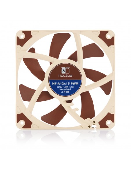 Noctua NF-A12x15 PWM Carcasa del ordenador Ventilador 12 cm Beige, Marrón