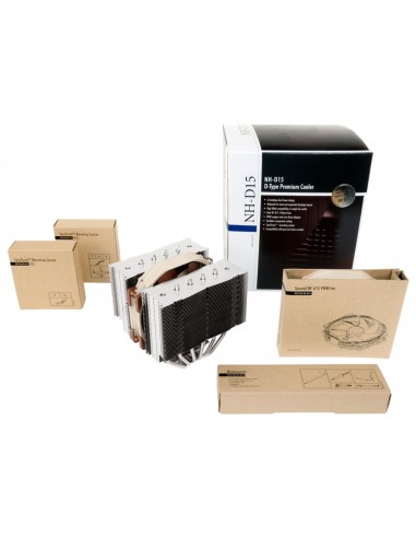 Noctua NH-D15 sistema de refrigeración para ordenador Procesador Enfriador 14 cm Beige, Marrón, Acero