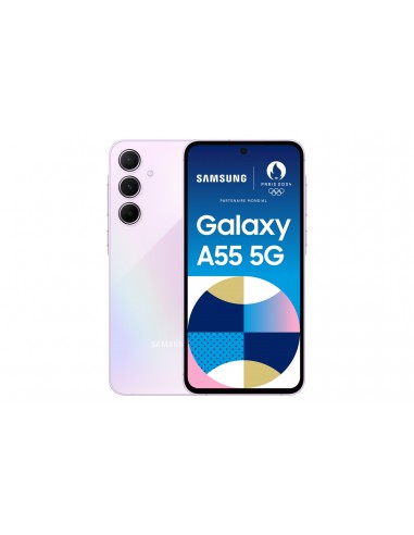 Samsung Galaxy A55 5G 16,8 cm (6.6") Ranura híbrida Dual SIM Android 14 USB Tipo C 8 GB 128 GB 5000 mAh Lila