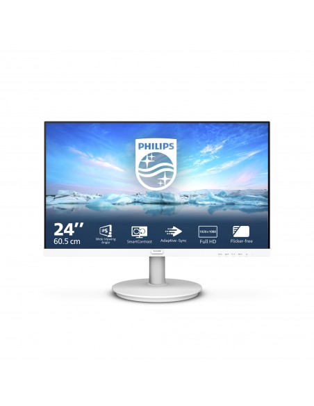 Philips V Line 241V8AW 00 LED display 60,5 cm (23.8") 1920 x 1080 Pixeles Full HD LCD Blanco