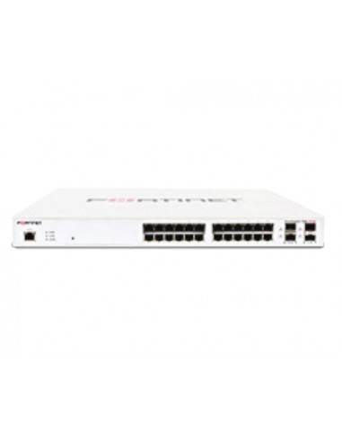 Fortinet FortiSwitch 124E-F-POE Gestionado L2 Gigabit Ethernet (10 100 1000) Energía sobre Ethernet (PoE) 1U Blanco