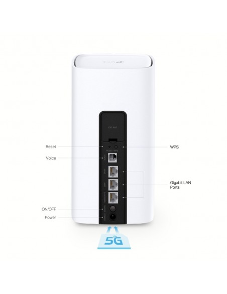 TP-Link NX510v router inalámbrico Gigabit Ethernet Doble banda (2,4 GHz   5 GHz) 5G Blanco