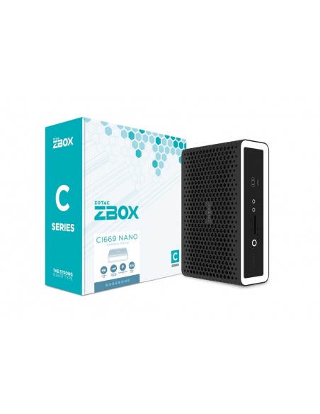 Zotac ZBOX CI669 NANO 1,8 l tamaño PC Negro, Blanco i7-1355U Intel® SoC 1,7 GHz