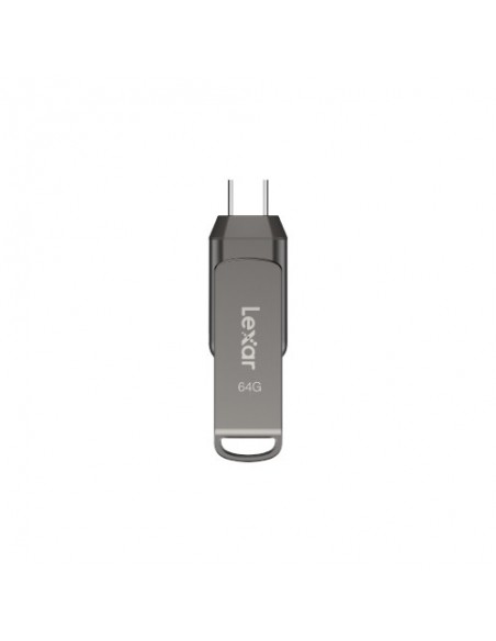 Lexar JumpDrive LJDD400064G-BNQNG unidad flash USB 64 GB USB Tipo C 3.2 Gen 1 (3.1 Gen 1) Gris