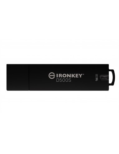Kingston Technology IronKey D500S unidad flash USB 16 GB USB tipo A 3.2 Gen 1 (3.1 Gen 1) Negro