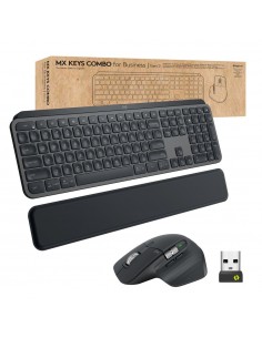 Logitech MX Keys combo for Business Gen 2 teclado Ratón incluido RF Wireless + Bluetooth QWERTY Danés, Finlandés, Nórdico,