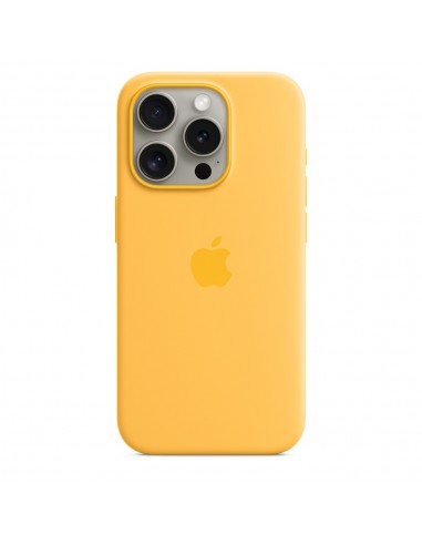 Apple Funda de silicona con MagSafe para el iPhone 15 Pro - Amarillo solar