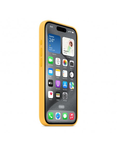 Apple Funda de silicona con MagSafe para el iPhone 15 Pro - Amarillo solar