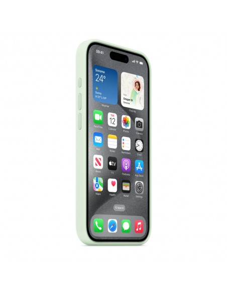 Apple Funda de silicona con MagSafe para el iPhone 15 Pro - Menta suave