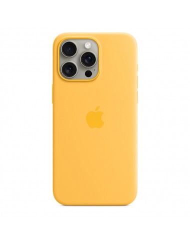 Apple Funda de silicona con MagSafe para el iPhone 15 Pro Max - Amarillo solar