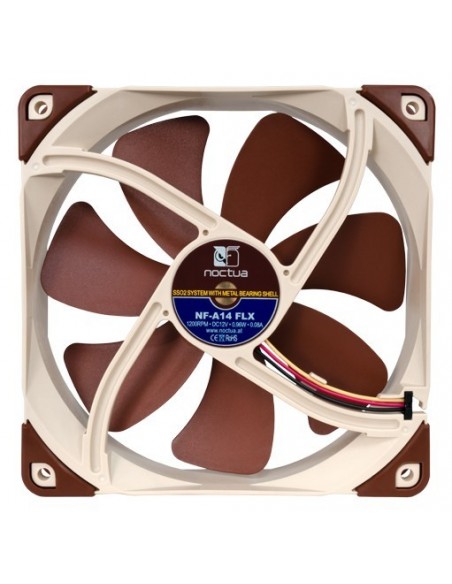 Noctua NF-A14 FLX sistema de refrigeración para ordenador Carcasa del ordenador Ventilador 14 cm