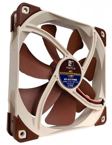 Noctua NF-A14 PWM sistema de refrigeración para ordenador Carcasa del ordenador Ventilador 14 cm Marrón