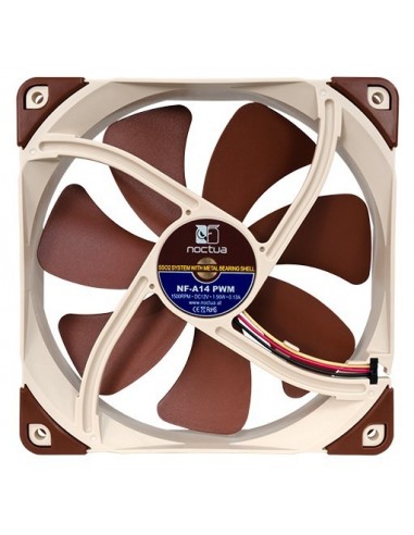 Noctua NF-A14 PWM sistema de refrigeración para ordenador Carcasa del ordenador Ventilador 14 cm Marrón