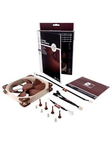 Noctua NF-A14 PWM sistema de refrigeración para ordenador Carcasa del ordenador Ventilador 14 cm Marrón