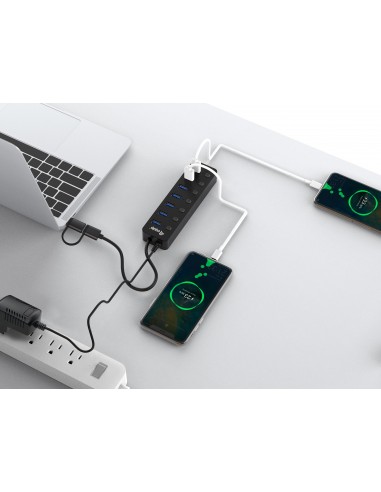 Equip 128965 hub de interfaz USB 3.2 Gen 1 (3.1 Gen 1) Type-A 5000 Mbit s Negro