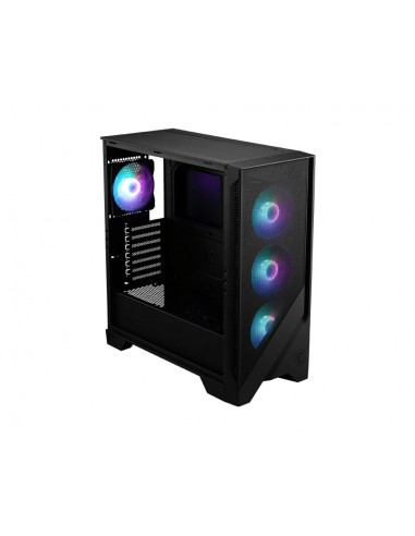 MSI MAG FORGE 320R AIRFLOW carcasa de ordenador Micro Torre Negro, Transparente