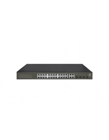 LevelOne GES-2128P switch Gestionado L2 Gigabit Ethernet (10 100 1000) Energía sobre Ethernet (PoE) Negro