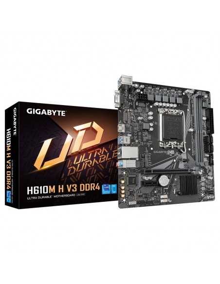 Gigabyte H610M H V3 DDR4 placa base Intel H610 Express LGA 1700 micro ATX Gigabyte H610M H V3 DDR4 placa base Intel H610 Express LGA 1700 micro ATX
